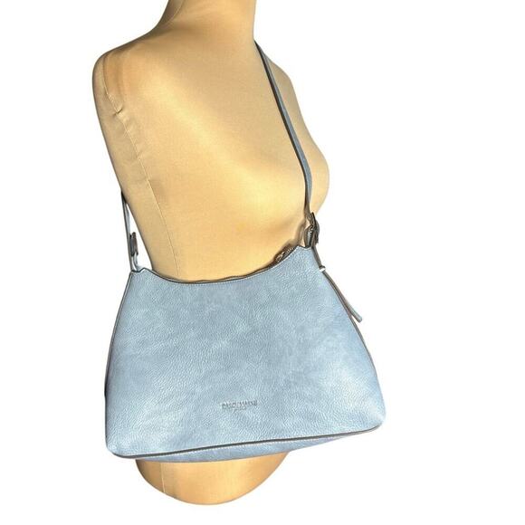 Darcy Marks London Handbags - Darcy Marks London Vegan Leather light blue hobo crossover bag boho chic